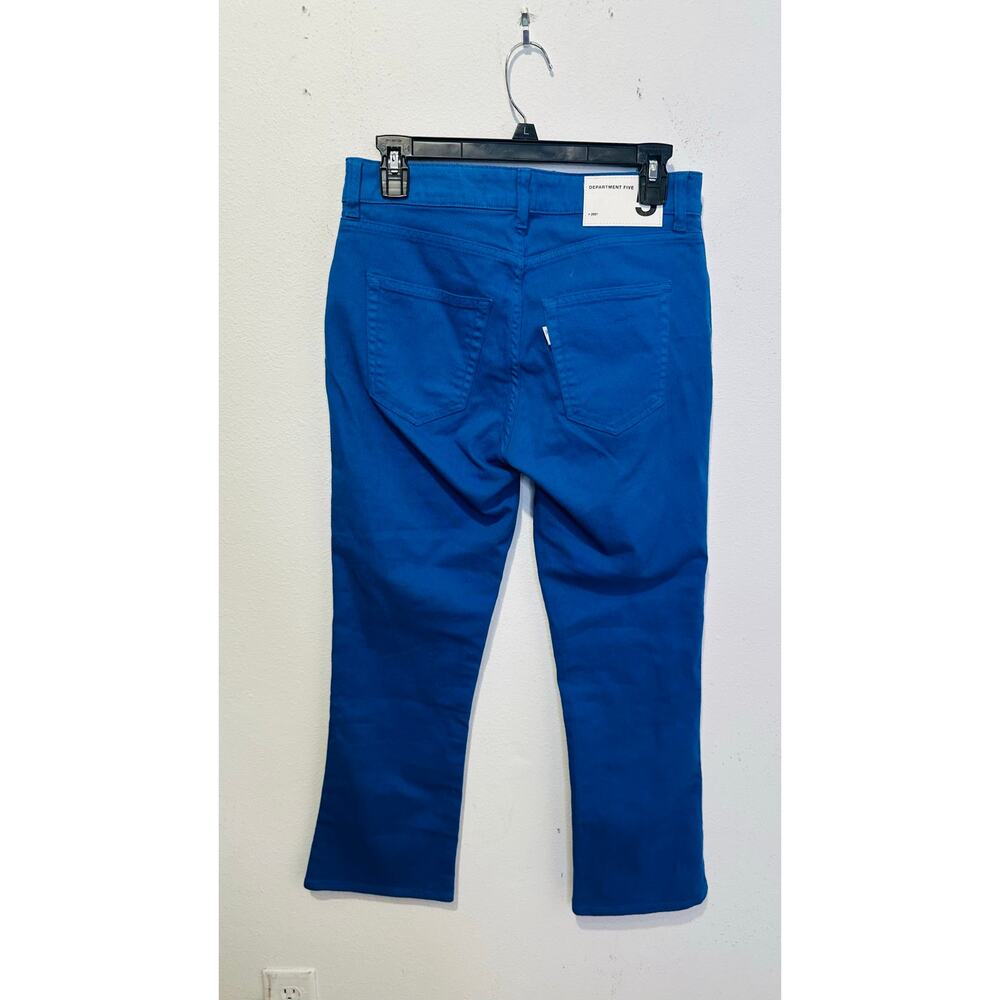 DEPARTMENT FIVE Royal Blue Straight Leg Denim 98% Cotton Jeans size 27 NWT - Picture 3 of 11